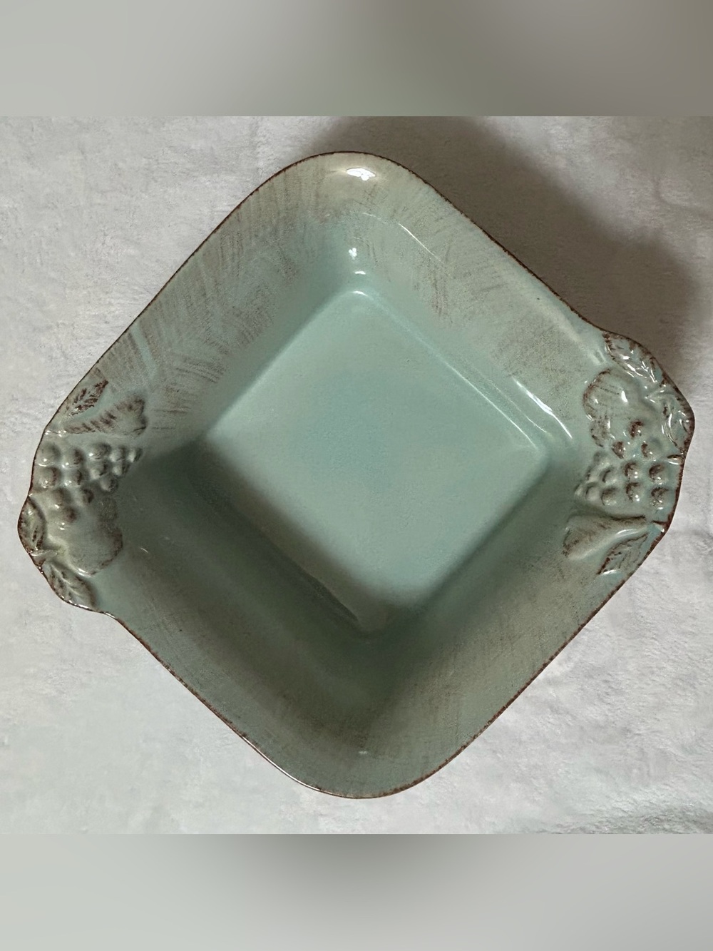 Casafina Madeira Harvest Robin's Egg Square Bowl